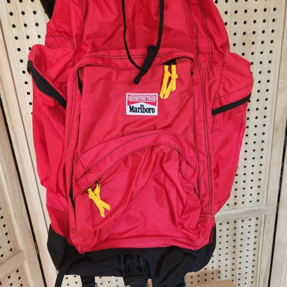 Vintage Marlboro Adventure Team Duffle Bag Backpack X bag attached Hiking Retro